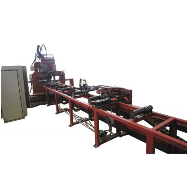 CNC Flat Steel  Punching & Cutting Line -plate width 120mm，hole φ40mm 